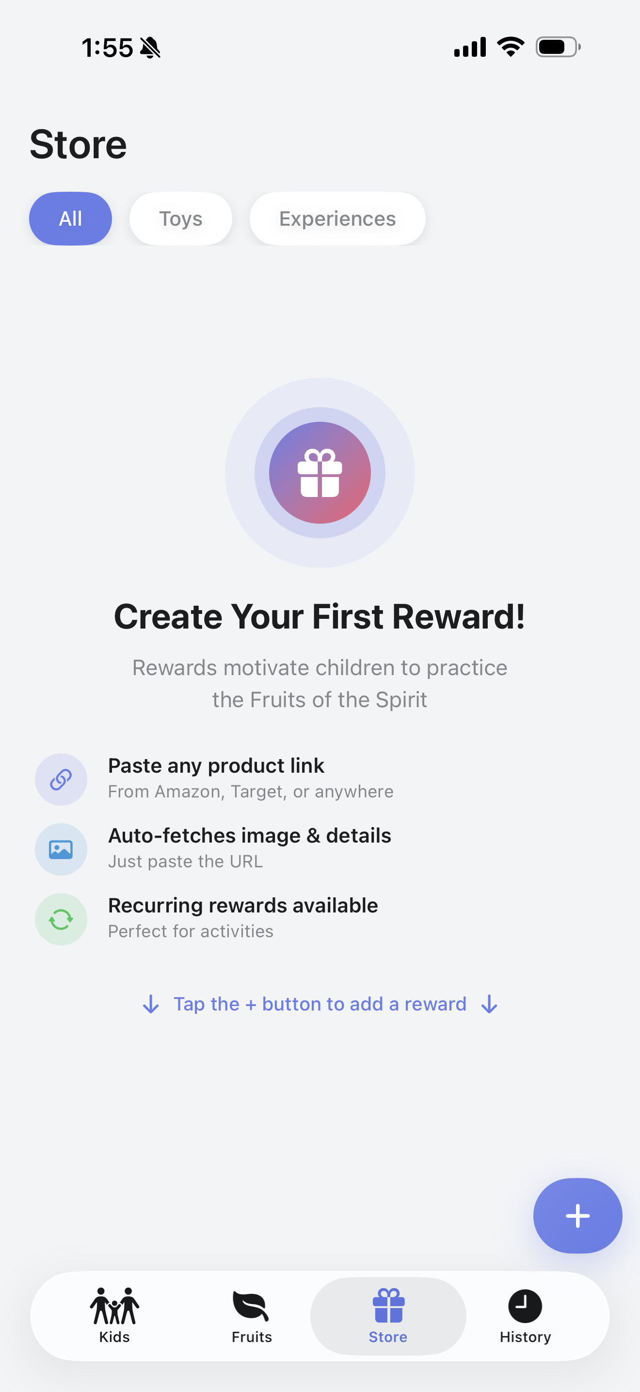 Rewards store with custom rewards